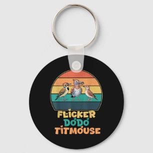 Chaveiro Engraçado Flicker Dodo Titmouse Bird Watch Nature