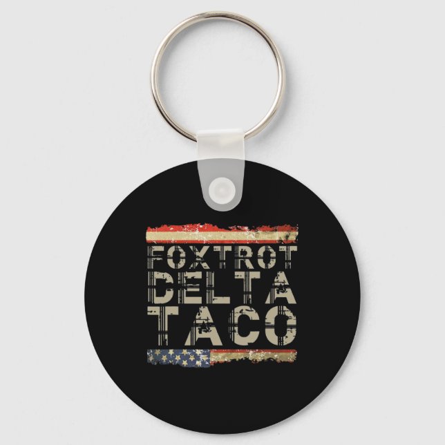 Chaveiro Engraçado Foxtrot Delta Taco3 (Frente)