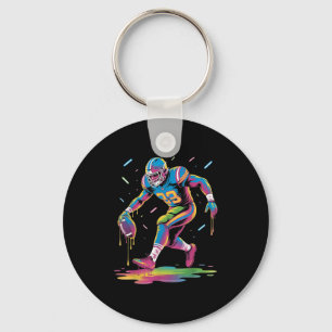 Chaveiro Engraçado Garoto De Futebol Garoto Jovens Tie Dye