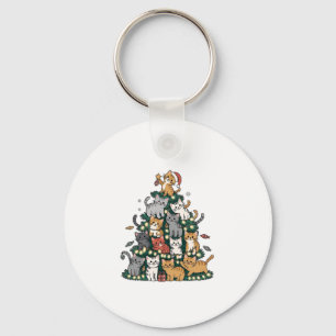 Chaveiro Engraçado Gatinho, Árvore de Natal, Amante de os a