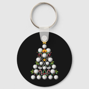 Chaveiro Engraçado Golf Ball Natal Árvore Natal Golfe Amor