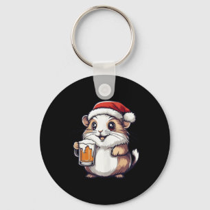 Chaveiro Engraçado Hamster De Natal Com BD