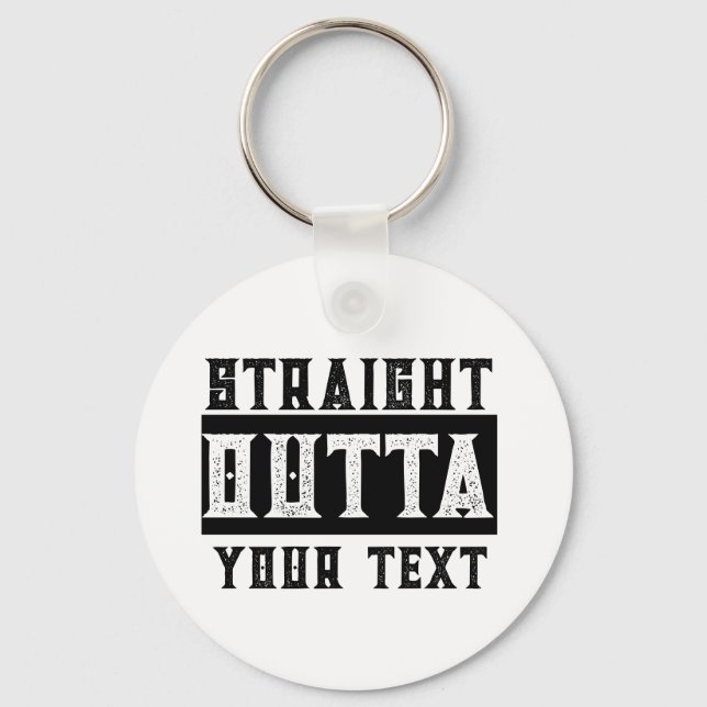 Chaveiro Engraçado 'Hetero fora do seu texto' (Frente)