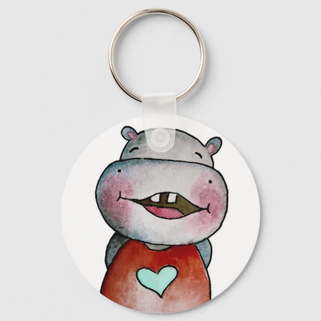 Chaveiro Engraçado Hippo Key Chain (Frente)