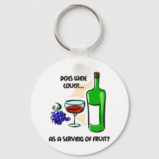 Chaveiro Engraçado humor de vinho dizendo