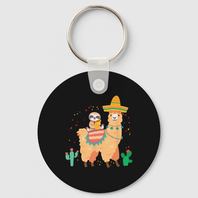 Chaveiro Engraçado Lama E Lama Com Taco E S Mexicanos (Frente)