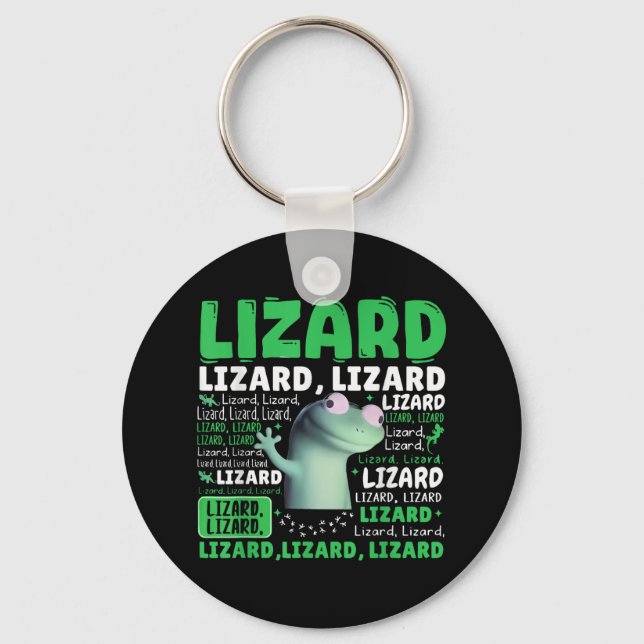 Chaveiro Engraçado Lizard Meme Animal Men _1 (Frente)