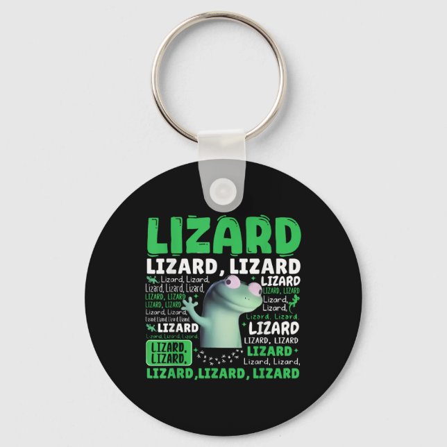 Chaveiro Engraçado Lizard Meme Animal Men _1 (Frente)
