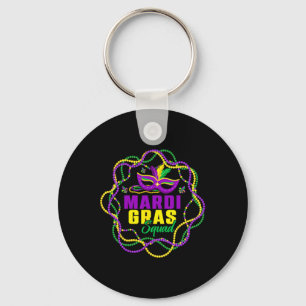 Chaveiro Engraçado Mardi Gras Esquadrão Dourado Miçangas ve
