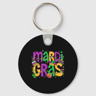 Chaveiro Engraçado Mardi Gras Parade Outfit Jester Homens D