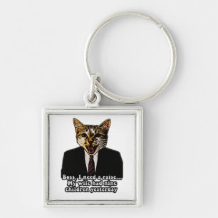 Chaveiro Engraçado meme de gato zangado para amantes de gat