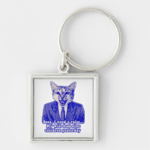 Chaveiro Engraçado meme de gato zangado para amantes do gat