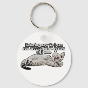 Chaveiro Engraçado meme de gato zangado para donos de gatos