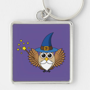 Chaveiro Engraçado Merlin, o Cartoon da Coruja Mágica