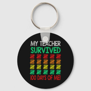 Chaveiro Engraçado meu professor sobreviveu 100 dias de mim