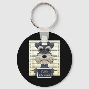 Chaveiro Engraçado Miniatura Schnauzer Mãe Eu Miniatura Sch