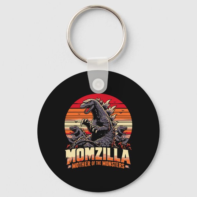 Chaveiro Engraçado Momzilla Mãe De Monstros Retrô Aniversár (Frente)