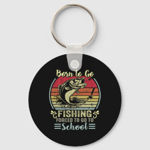 Chaveiro Engraçado Nascido Para Ir Pescar Byss Peixe Pescad