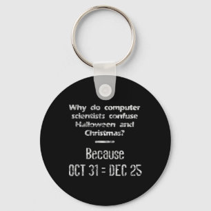 Chaveiro Engraçado Nerd de Natal do Cientista da Computação