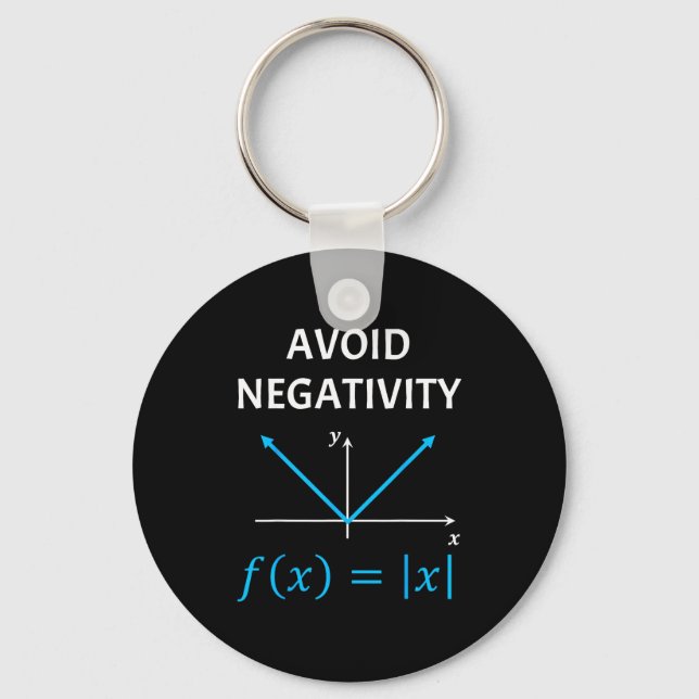 Chaveiro Engraçado Nerdy Evite Negatividade Álgebra Matemát (Frente)