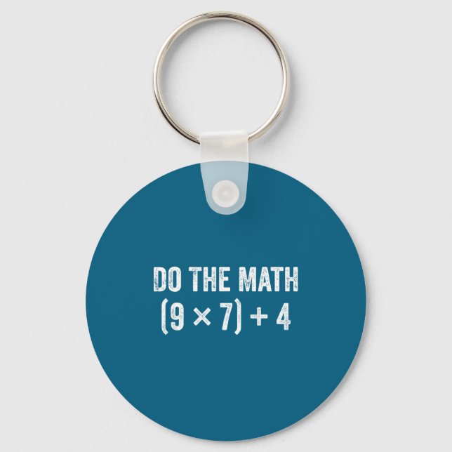 Chaveiro Engraçado O Meme 67 de Matemática (Frente)