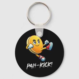 Chaveiro Engraçado Pancake Pan Karate Garotos Garotas Comid