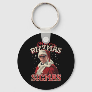 Chaveiro Engraçado Papai noel Feliz Rizzmas Sigmas Xmas Paj