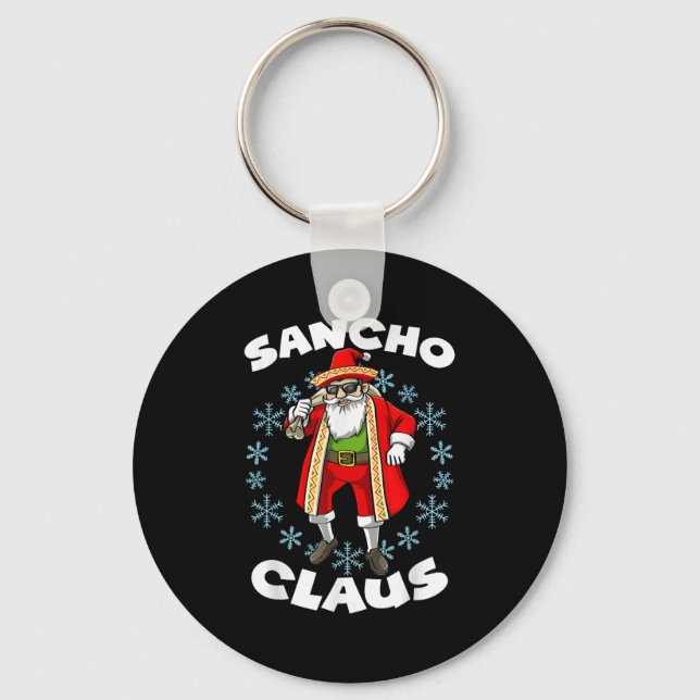 Chaveiro Engraçado Papai Noel Sancho Mexicano Papai Noel Ch (Frente)