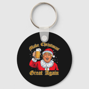 Chaveiro Engraçado Papais noeis da Cerveja de Beer Trump no