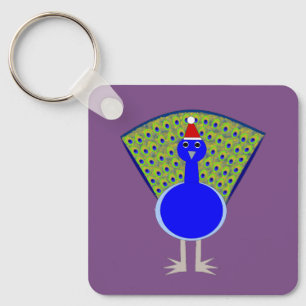 Chaveiro Engraçado Pavão de Natal Personalizado