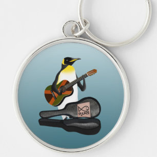 Chaveiro Engraçado Penguin Busking