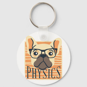 Chaveiro Engraçado PHYSICS Francês Bulldog Science Professo