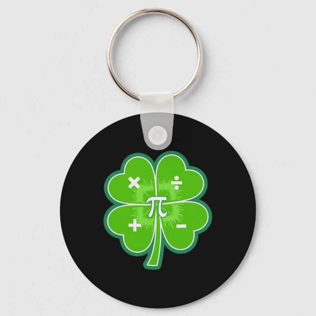 Chaveiro Engraçado Pi Day Math Patricks Day Luck Shamrock G (Frente)