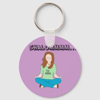 Chaveiro Engraçado Pintinho de Yoga judaico Shalommm