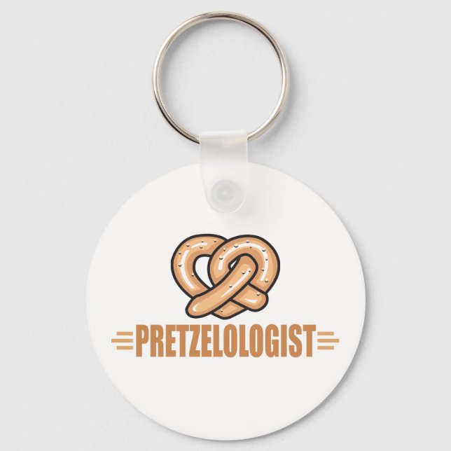 Chaveiro Engraçado Pretzel Lover (Frente)