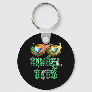 Chaveiro Engraçado Primeiro Natal Como Mãe Tinsel Voleibol