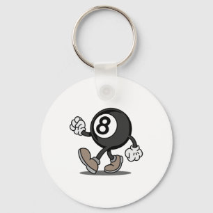 Chaveiro Engraçado Quadrinho Snooker Billiard Player 8-ll