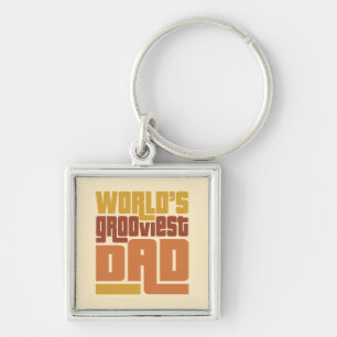 Chaveiro Engraçado retro do pai o mais grooviest do mundo