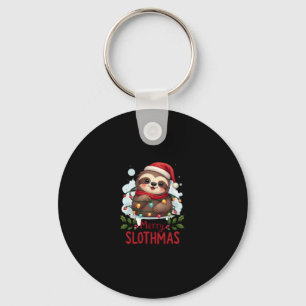 Chaveiro Engraçado Sloth Xmas Luzes Felizes Slothmas Sloth 