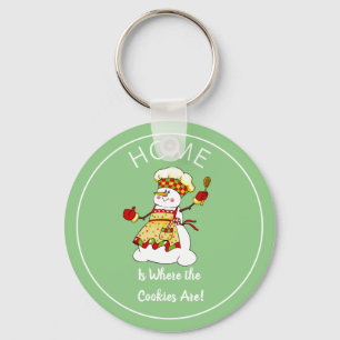 Chaveiro Engraçado Snow Lady Cookie Chef Magnet