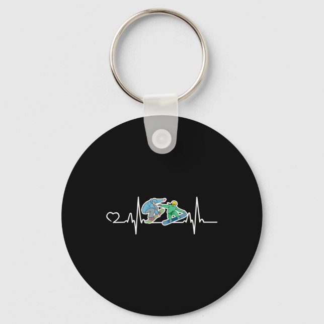 Chaveiro Engraçado Snowboard Graphic Snowboarder Design (Frente)