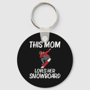 Chaveiro Engraçado Snowboard Mãe Mãe Skier Snowboard Neve