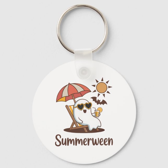 Chaveiro Engraçado SummerEntre Cute Spooky Summer Hallowee (Frente)