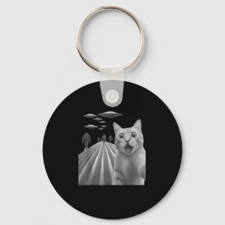 Chaveiro Engraçado Surpreendido Gato Assustado Selfie Com P