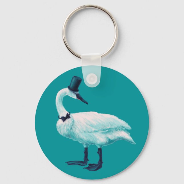 Chaveiro Engraçado Swan Birdwatch (Frente)