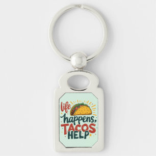 Chaveiro Engraçado Taco Lover Fiesta Foodie Humor Art