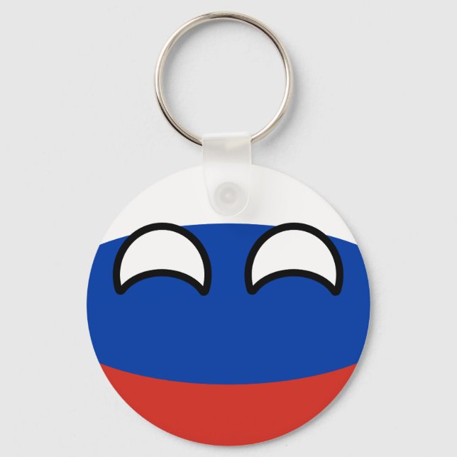 Chaveiro Engraçado Tendência Geeky Rússia Countryball (Frente)