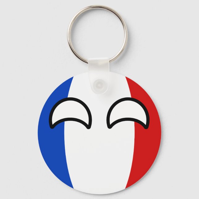 Chaveiro Engraçado Tending Geeky França Countryball (Frente)