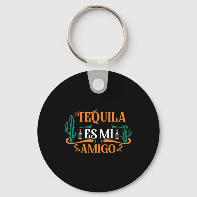 Chaveiro Engraçado Tequila Es Mi Amigo Tequila É Meu Amigo  (Frente)