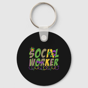 Chaveiro Engraçado Trabalhador Social Mardi Gras Shirt Part